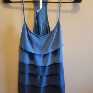 LC Lauren Conrad Blue Layered Camisole